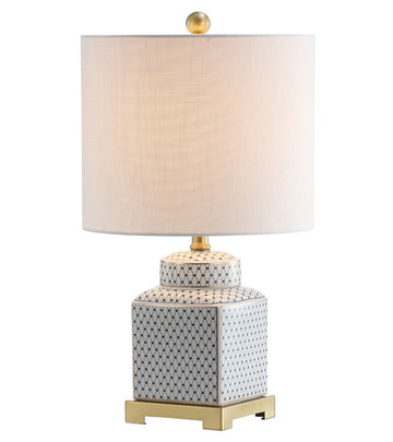 Cleo 21.5" Ceramic/Metal Ginger Jar LED Table Lamp - JONATHAN Y